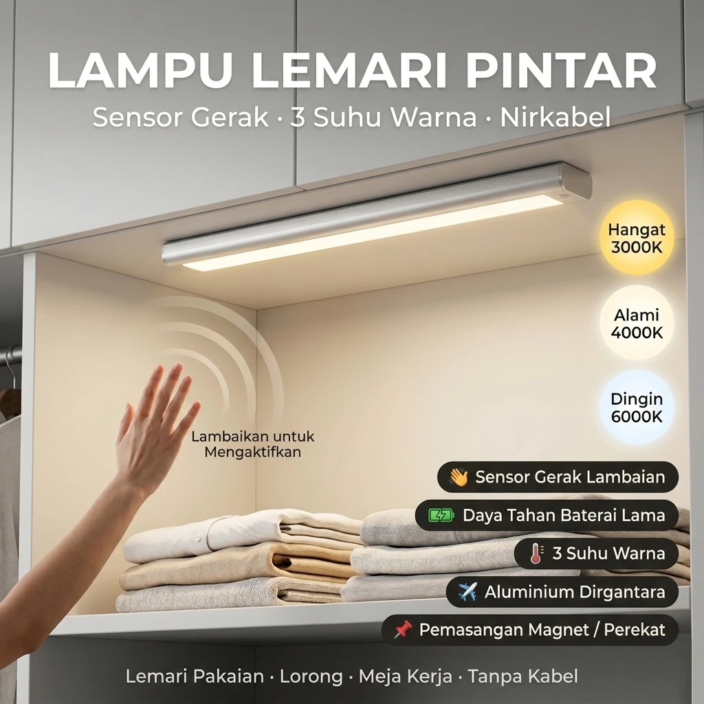 LED 야간 조명 모션 센서 캐비닛 조명 디밍 가능 터치 LED 조명 충전식 튜..