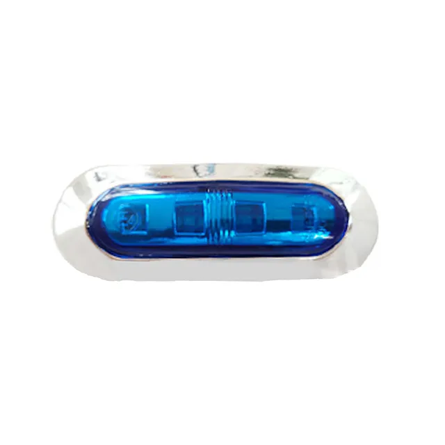 4xMarine Boat LED Courtesy Lights Cabin Deck Walkway Stair Light Blue LED Tail Lamp Yacht