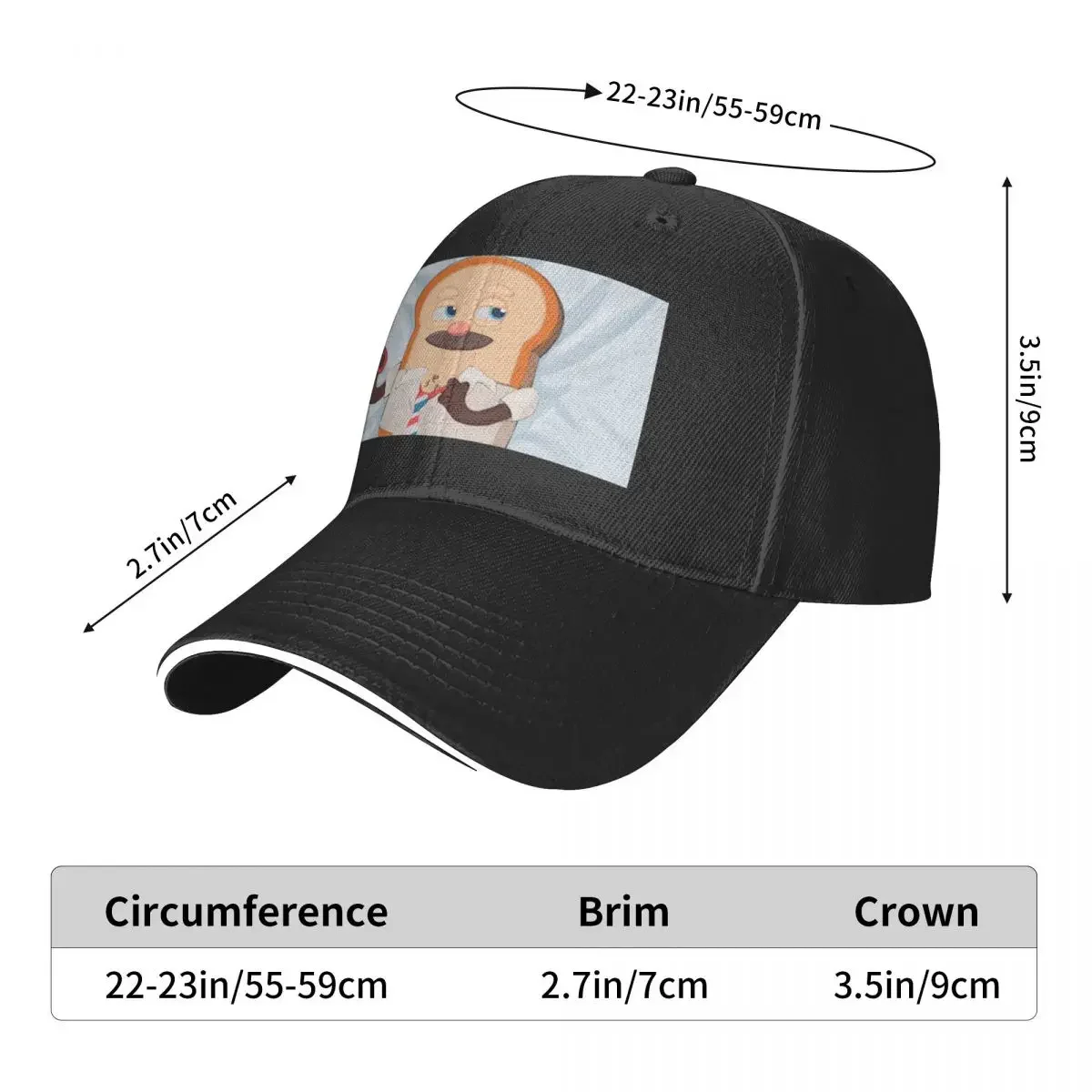 Bread Barbershop Baseball Cap black summer hat Women's Beach Outlet Men's