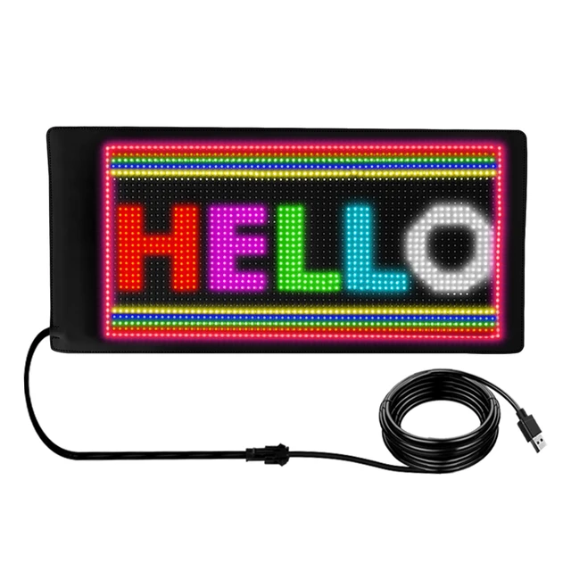 Led Car Sign Flexible Led Matrix Panel With Smart App Control Led Screen  Scrolling Text Led Display For Car Window Business Sign - Led Displays -  AliExpress