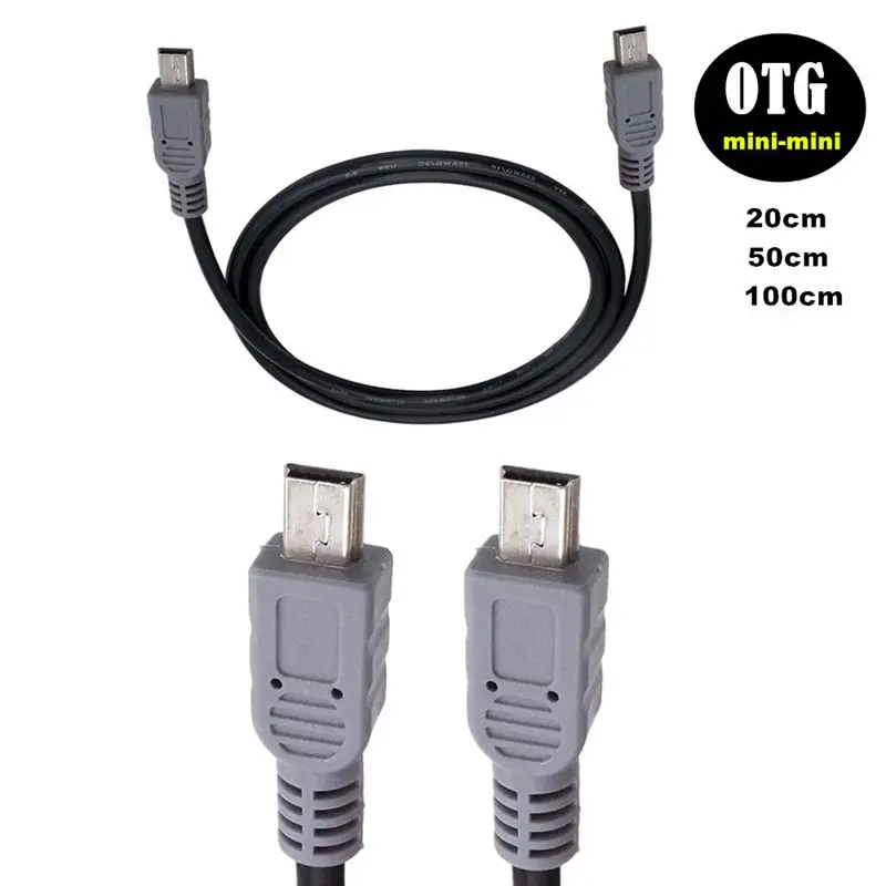 OTG USB Cable Mini USB To Mini Male To Male Data Cable Mobile Phone Camera OTG Contact Usb Extension Cable Usb Charging Cable Usb Adapter Cable Conversion Cable Adapter Usb Cable Adapter