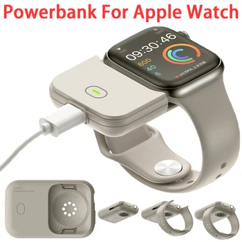 iWatch Power Bank Case For Apple Watch Charger 1200mAh Wireless Powerbank For Apple Watch 46 45 49mm Portable Magnetic Charging