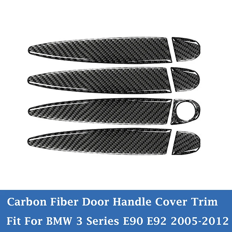 자동차 외부 문짝 핸들 트림 커버, 자동차 외부 스타일링 액세서리, BMW 3 시리즈 E90 E92 2005 2006 2007 2008 2009-2012, 1 세트