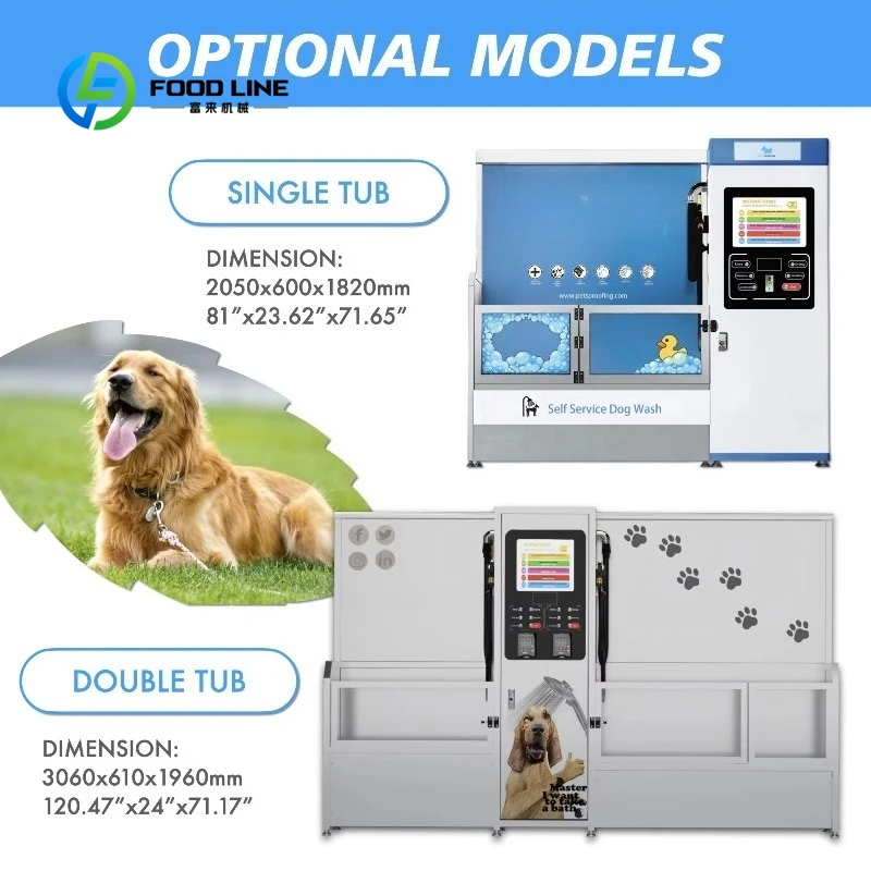 Stazione di lavaggio automatica self-service per cani, a moneta, per toelettatura e lavanderia commerciale di animali domestici - immagine 4