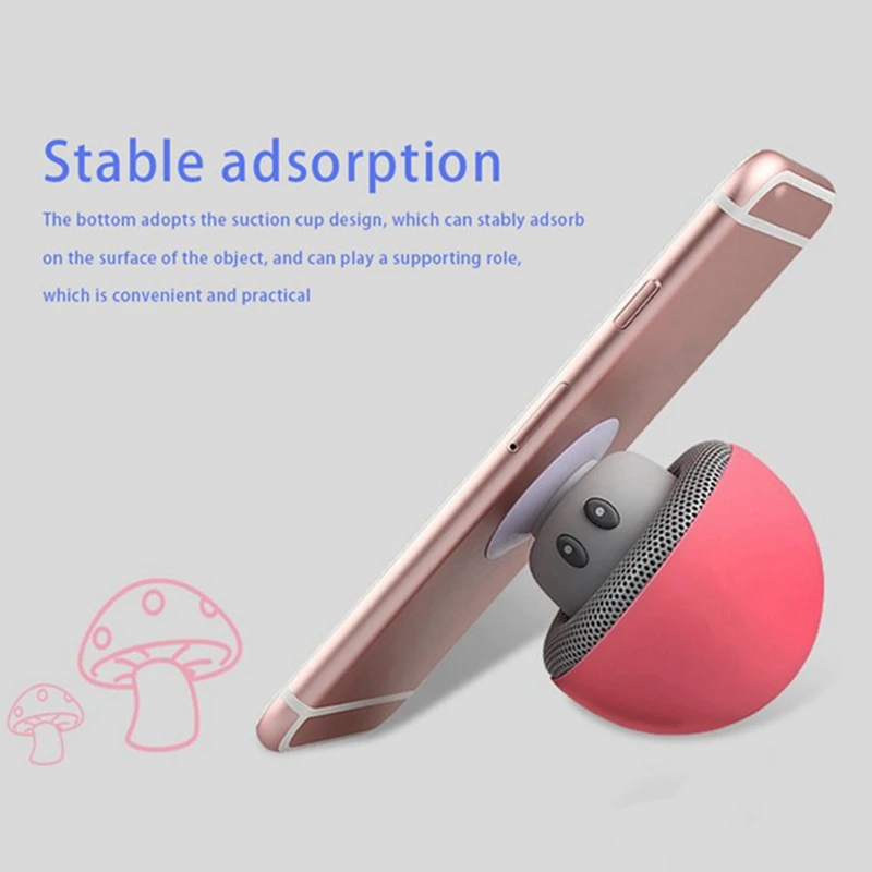Bluetooth 5.0 Mini Speaker Waterproof Silicone Suction Cup Base