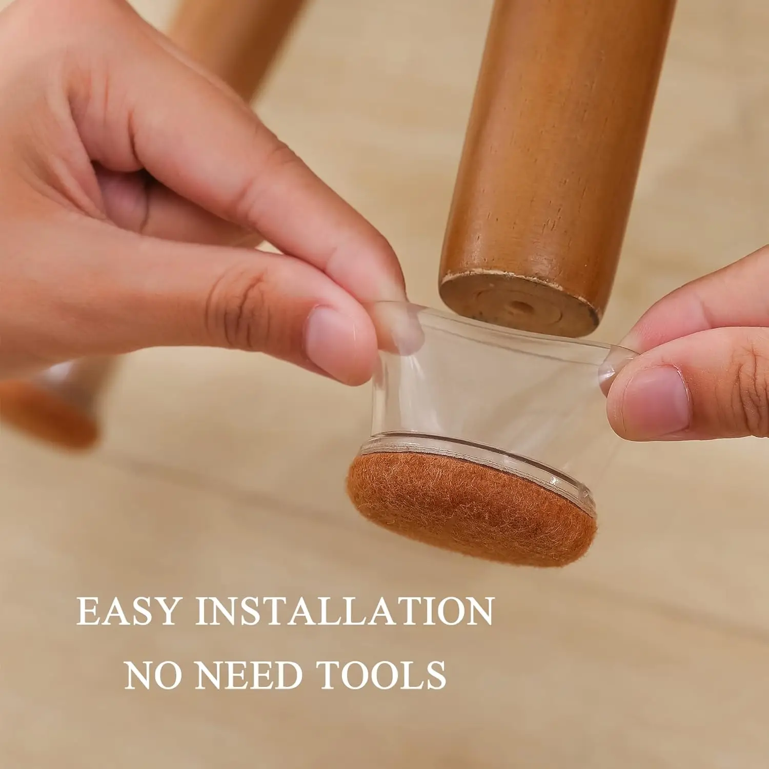 Compact Silicone Floor Protectors with Felt Pads