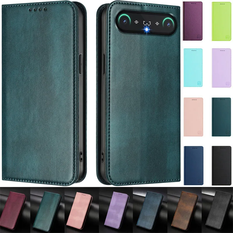 Premium Magnetic Leather Wallet Case - Slim Protective Flip Cover