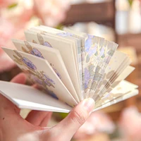 60Pcs/bag Sticky Note Book Dream Of Flowers Series Chinese Style Flower Hot Stamping Sticky Note Written Scrapbook Decoration 2