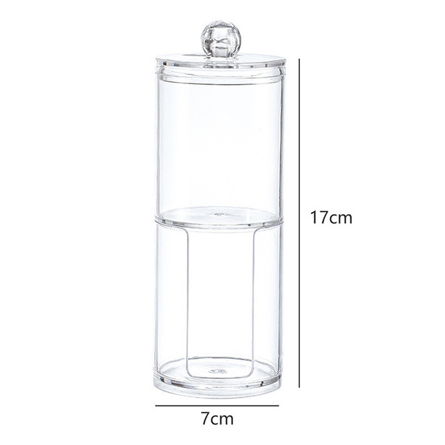 Organizer Cotton Swab Storage Box Organizador Acrylic Cotton Pad Storage Box Cosmetic Plastic Box Bathroom Bedroom