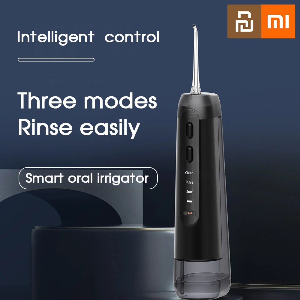 

Xiaomi Oral Irrigator Dental Electric Whitening Teeth Cleaning Tools Portable Water Flosser Mouth Washing Machine 300ml Tank