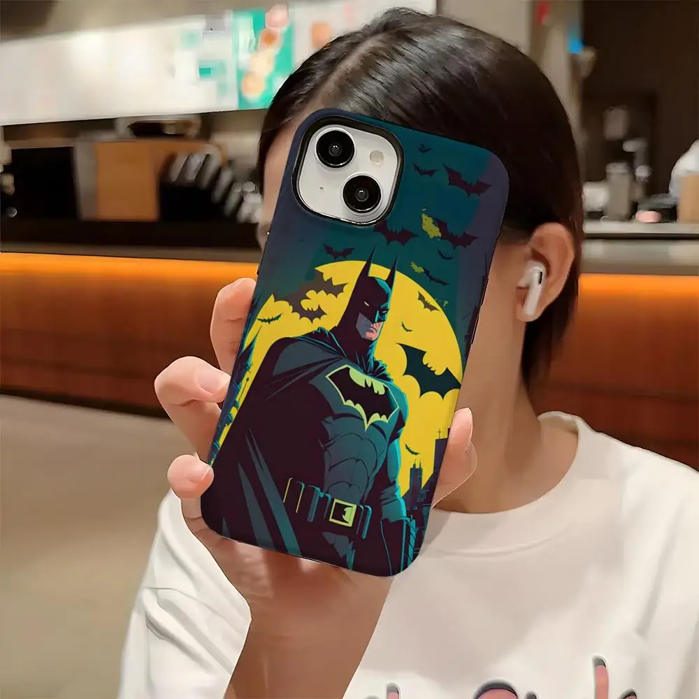 Sleek Batman Logo Dual-Layer Phone Case