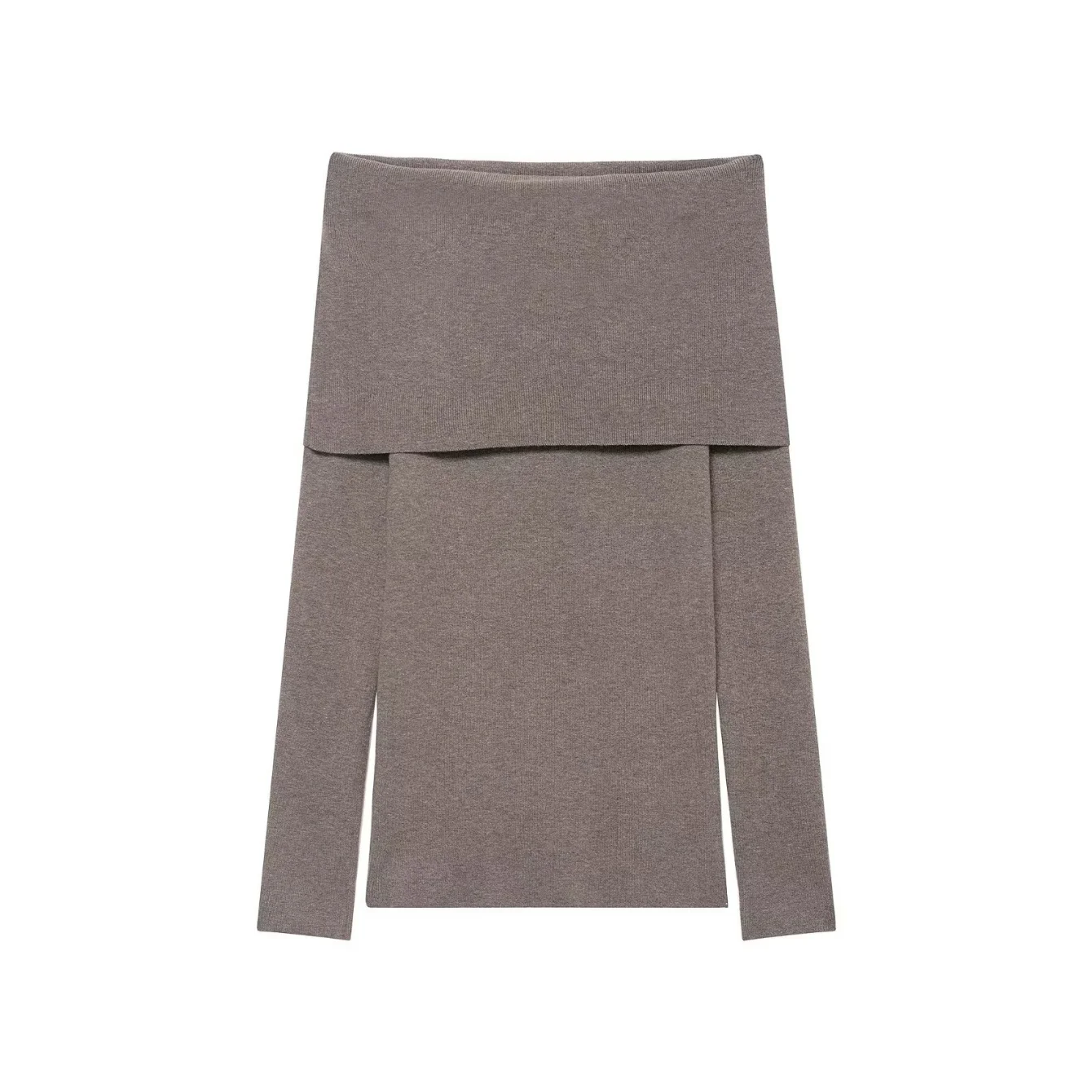 Women Fashion Spring Autumn Elegant Short Sweater Female Casual Chic Sweater Solid Off Shoulder Pullover Long Sleeve Knit Top