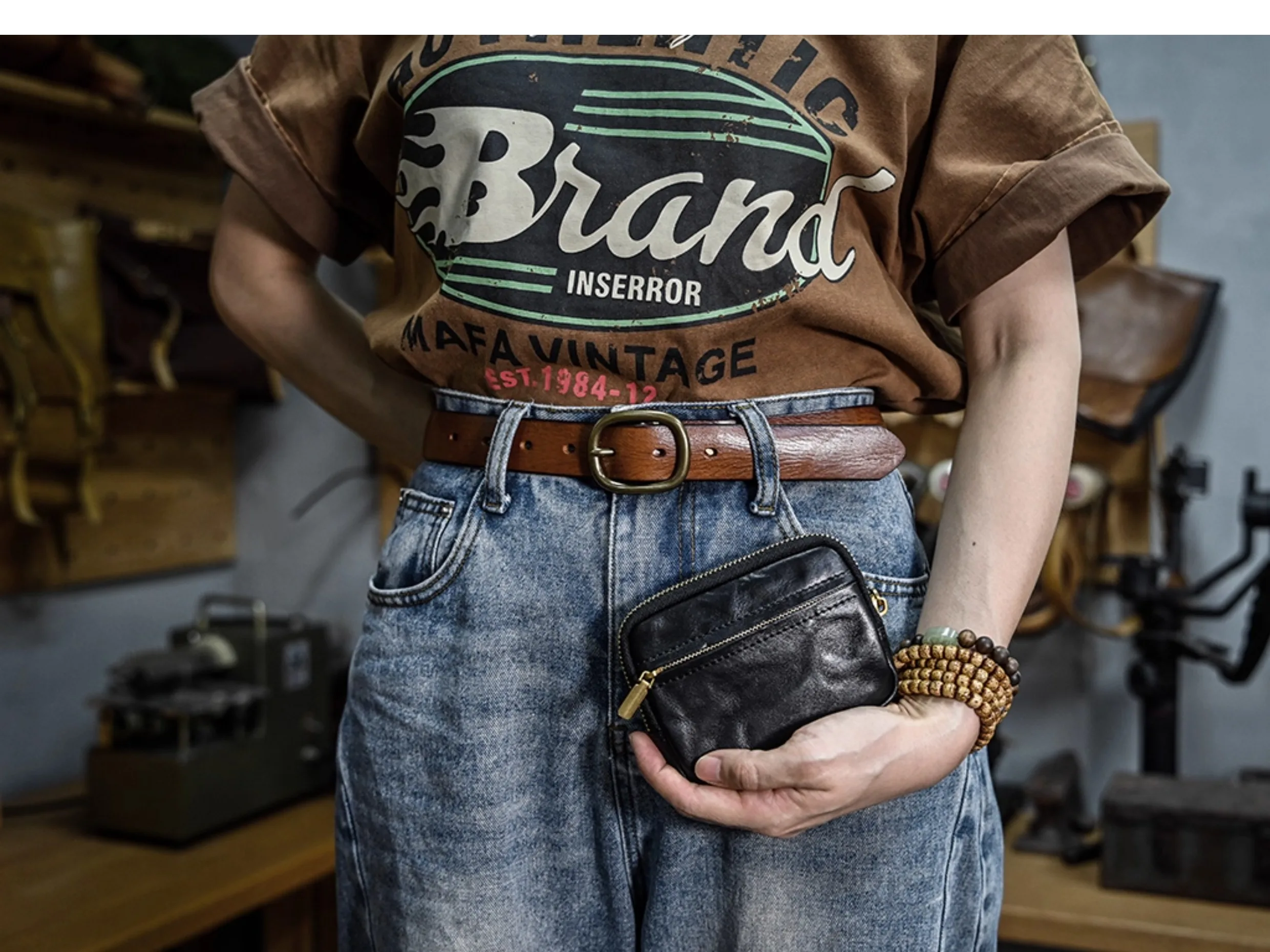 PNDME einfache Vintage pflanzlich gegerbte Rindsleder Männer Frauen Geldbörse lässig echtes Leder ID Karteninhaber Führerschein Brieftasche – Detail 30