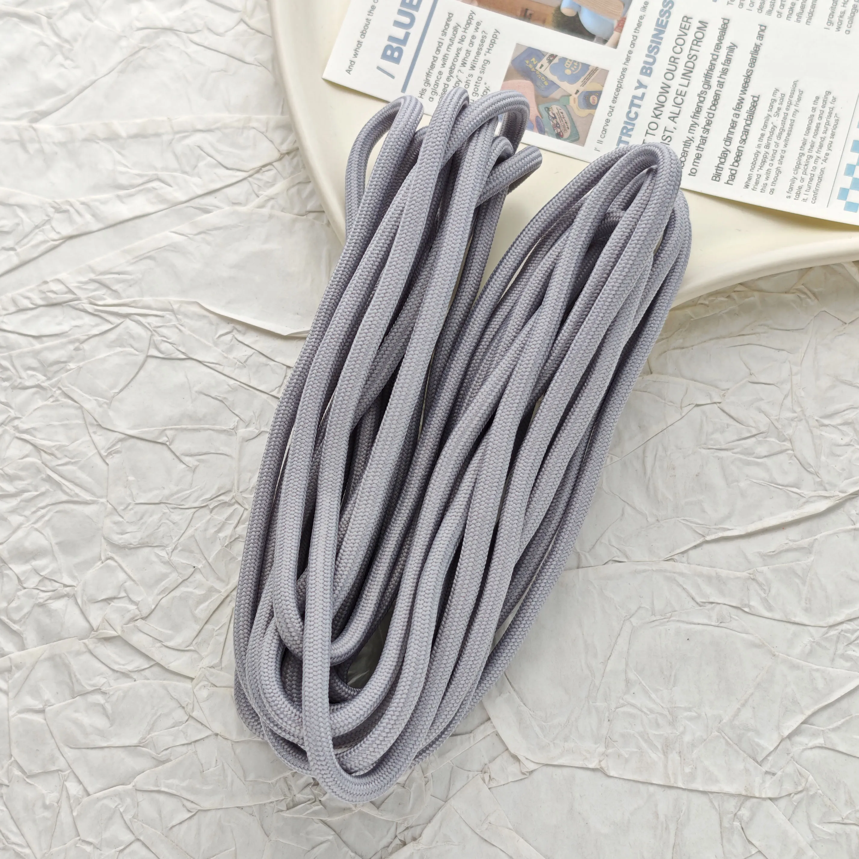 Vibrant 5mm Braided Polyester Rope for DIY Crafts and Home Sewing