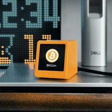 BitCoin Stock Price Display Tracker Ticker Cryptocurrency in Real Time On Desktop Gadget BTC ETH DOGE Weather Clock