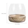 Glass Vase Fish Tank Wooden Base Home Decor Small chid Planter Aquarium Storage 50ml Plant Terrariums Bottle 4