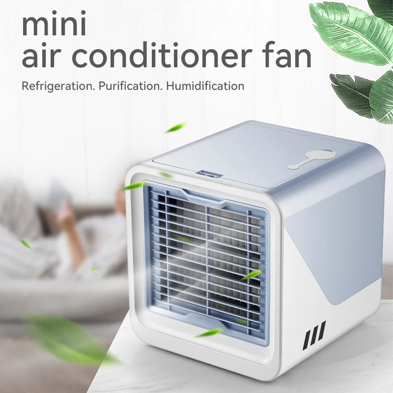 

Portable Air Conditioner Mini USB Fan Cooler Air Cooler USB Air Conditioning 3 Gear Speed Air Cooling Fan for Home Office