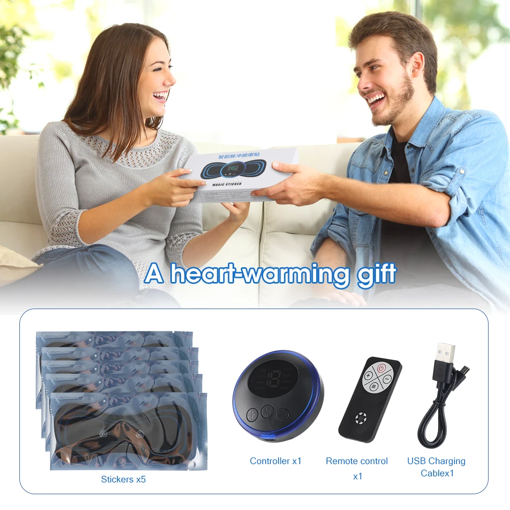 Mini Electric Neck Massager Portable Rechargeable Cervical Vertebra Massage Patc