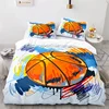 Boys Basketball Bedding Set Sports Theme 3D Ball Duvet Cover Full King For Teen Men Microfiber Competitive Game Comforter Cover 1