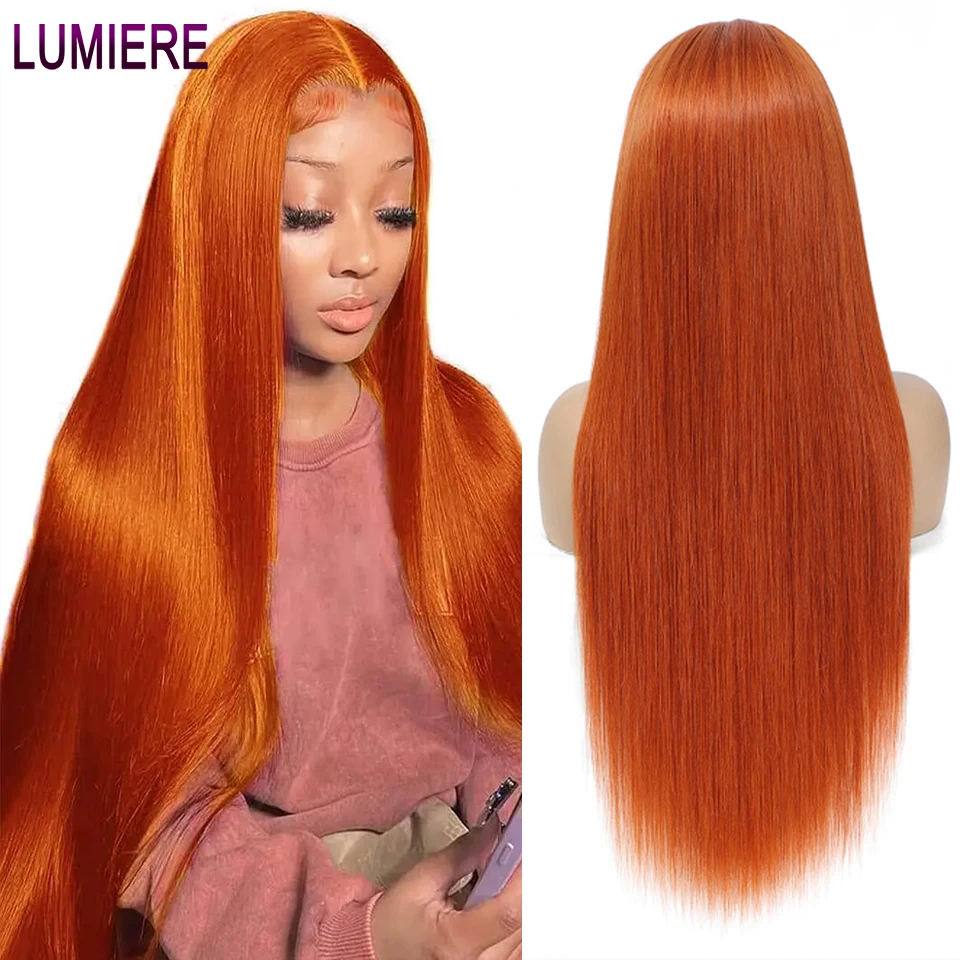 lumiere-laranja-gengibre-lace-frontal-perucas-para-mulheres-reta-transparente-hd-pre-arrancado-com-cabelo-do-bebe-13x4