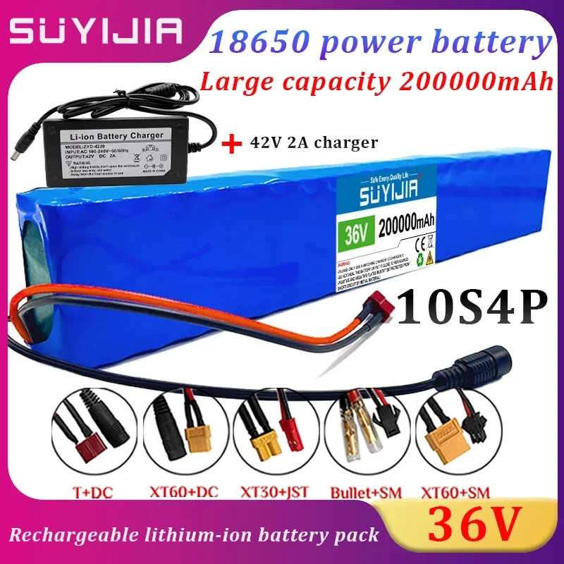 

10S4P 36V 18650 Lithium-ion Battery Pack Large Capacity 200Ah Suitable for Motorcycles Electric Vehicles Bicycles and Scooters
