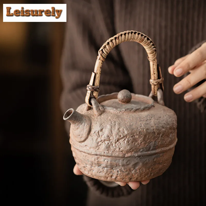 Old Rock Mud Boiling Water Kettle Large Capacity Tea Infuser Pot Household Fruit Juice Milk Tea Kettle Chinese Tea Tableware