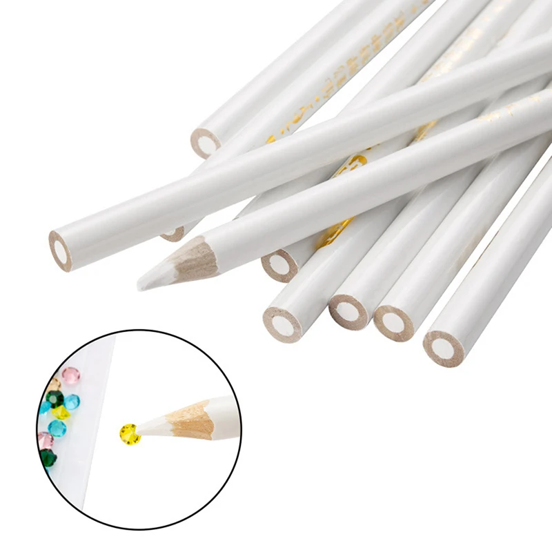 

2 Pieces Special Pencil Glass Leather Plastic Metal Porcelain Dotted Line Marking Woodworking Clothing Pencil White Pencil