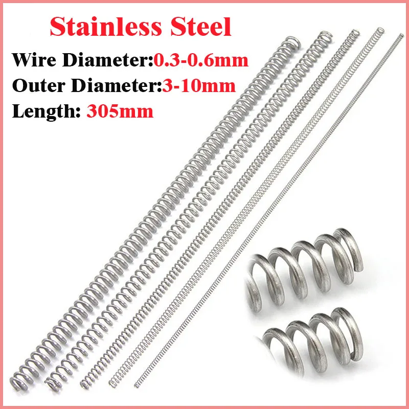 

1PCS 305mm Y-shaped Compression Spring Long Pressure Spring Wire Dia 0.3-0.6mm 304 Stainless Steel Can Be Customized