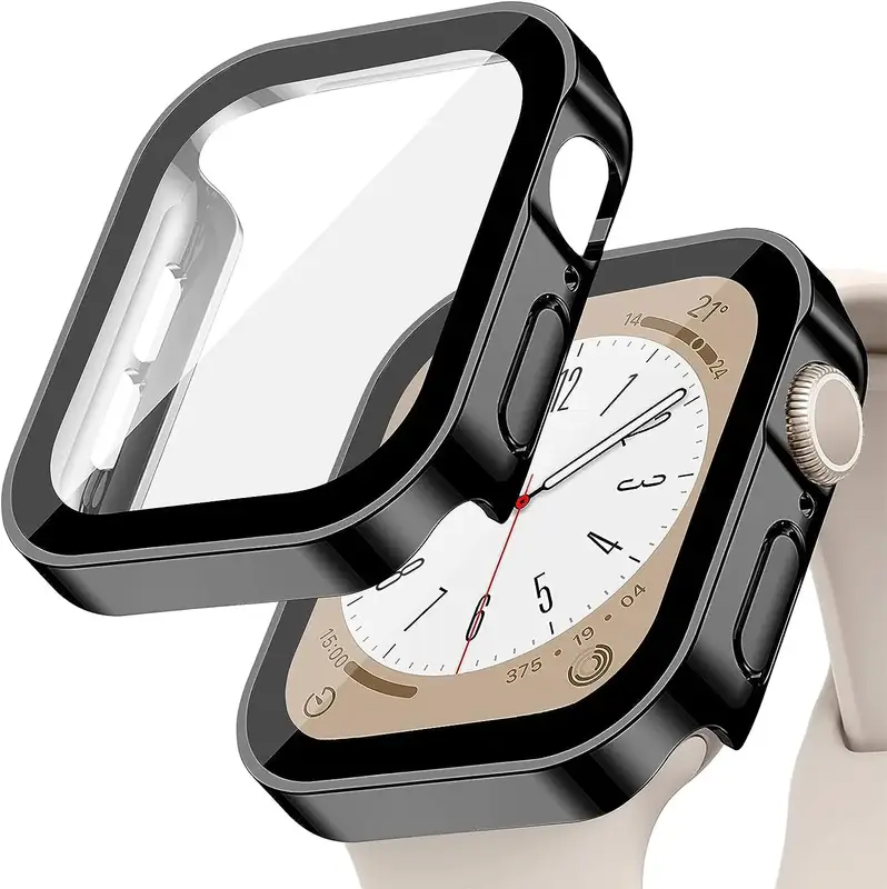 Tempered Glass+Cover For Apple Watch 11 10 9 8 7 46mm 42mm PC Bumper Screen Protector Case iWatch Series 7 6 5 4 SE3 44 40 45mm - Image 24