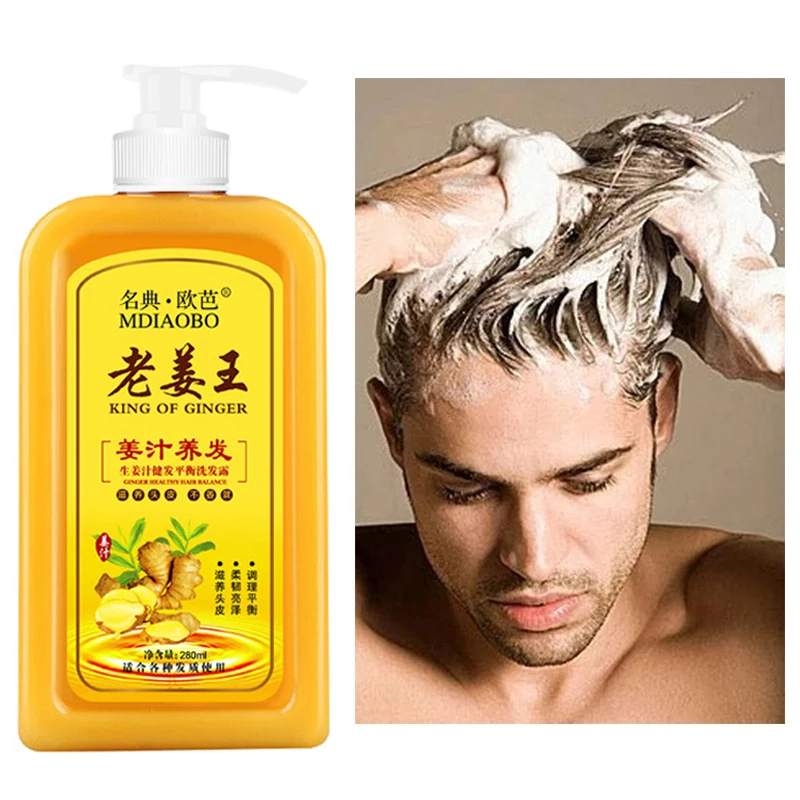 Perda de Cabelo Cuidados com o Cabelo Tratamento do Couro Shampoo Gengibre Soro Rápido Recrescimento Anti Reparação Danificado Seco Nutritivo Flexível Mais Grosso Cabeludo 280ml 1 Computers & Electronics