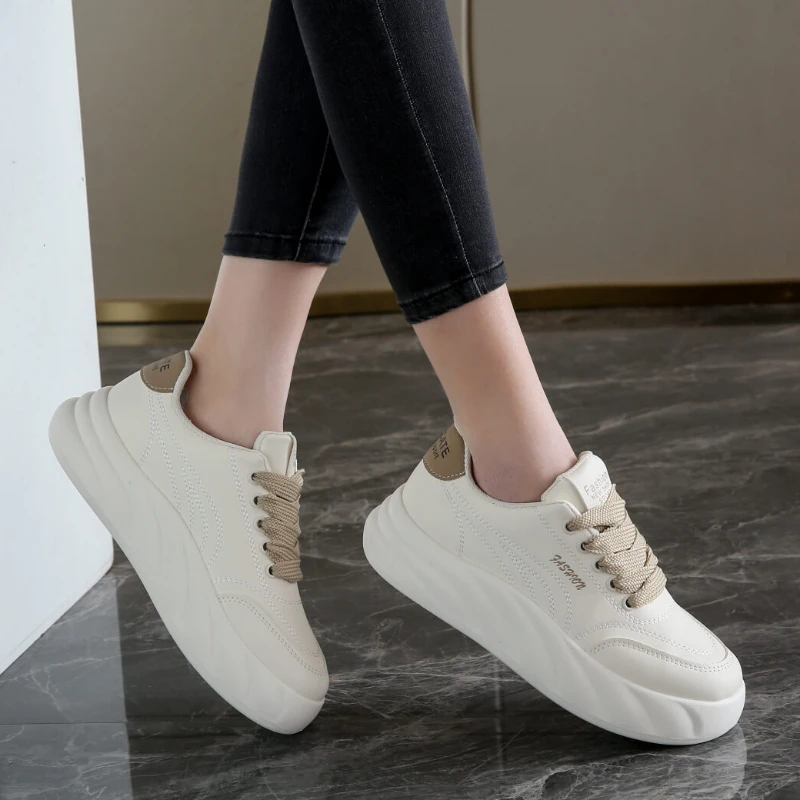 

Fashion Thick-soled White Sneakers ForWomen 2024 Autumn Casual ShoesLightweight Student Running Shoes KUCLUT
