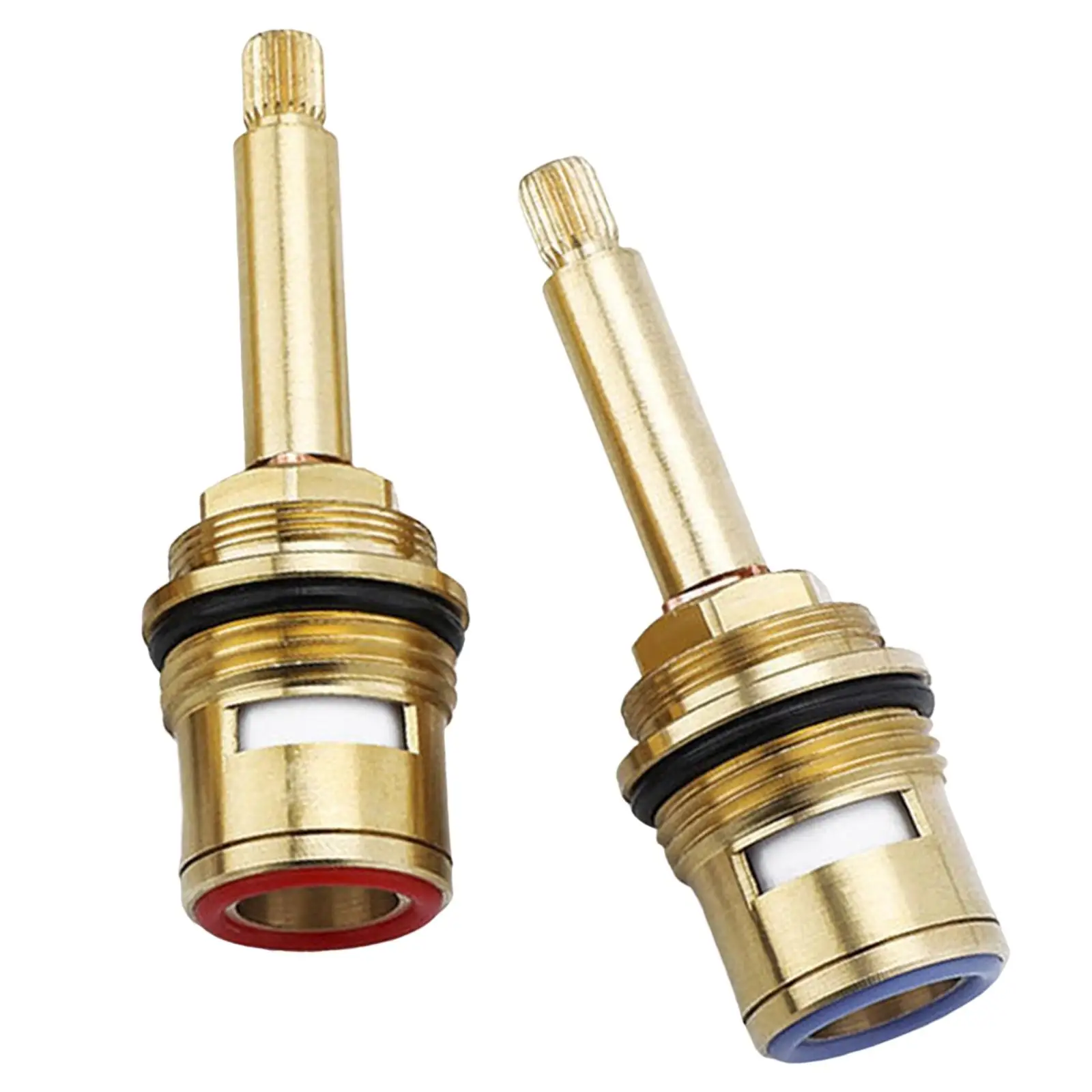 Brass Ceramic Stem Disc Cartridges Ceramic Tap Valves Drip Resistant Faucet Valves Replacements Bathroom Hot Cold Water Kitchen faucet valve ceramic discs kit