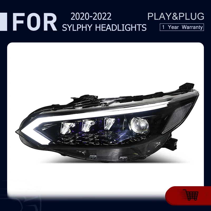 

Car Styling LED Headlights for Nissan Sylphy 2020 -2022 Head Lamp DRL Signal Projector Lens Front Lamps Automotive