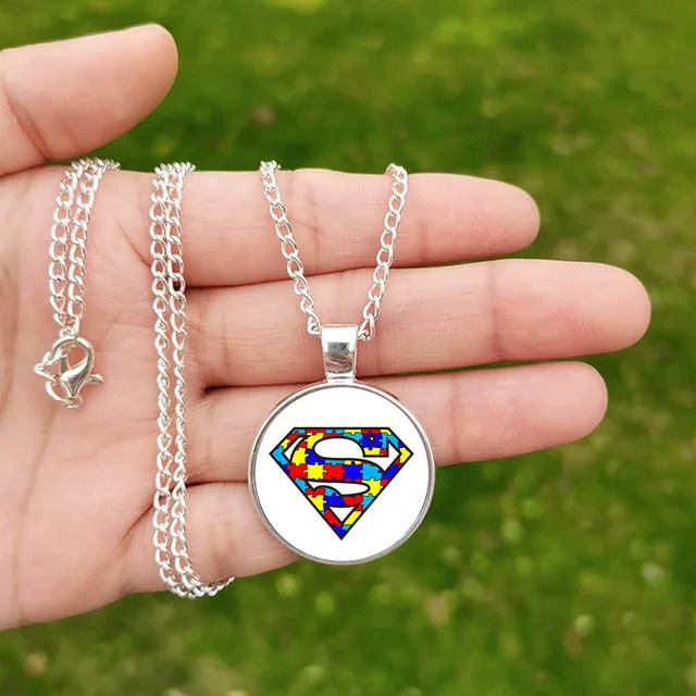 Autismo Puzzle Pezzo Collana Cuore In Argento Colore Mano Moneta - Foto 10