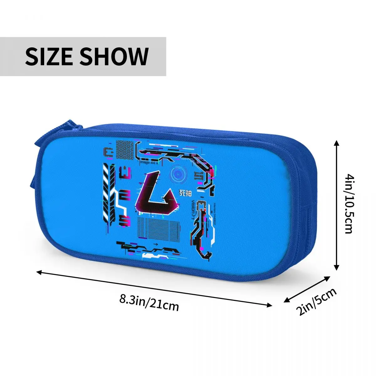 사용자 정의 일본어 도쿄 Techwear 미래 기술 거리 착용 스타일 연필 케이스 대용량 연필 상자 학교 액세서리