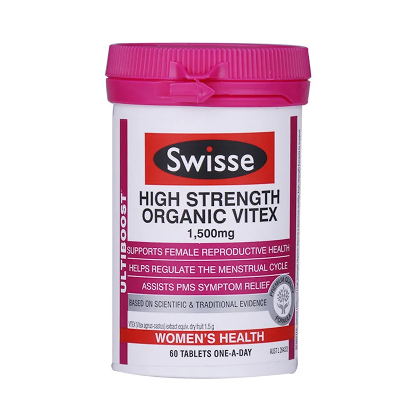 

Free shipping Swisse High Strength organic vitex 1,5000 mg 60 tablets
