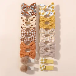 Charming 20 - Piece Kids Bow Hair Clip Set - Adorable Fabric Hair Accessories (FJ4903 - 20G)