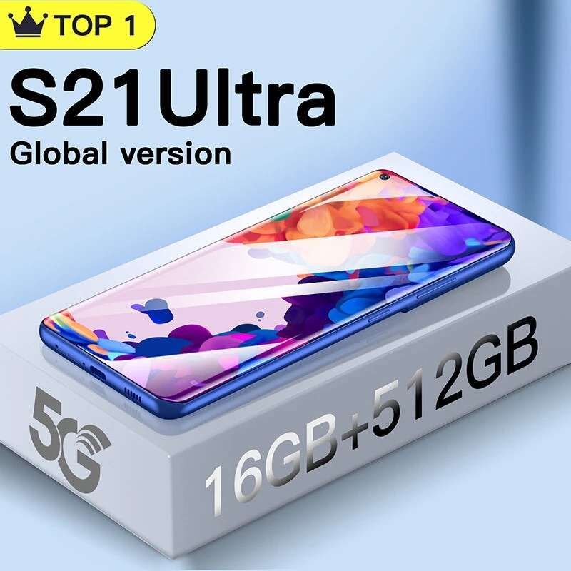 Celular S21 Ultra Android Smartphone 6800mAh Unlock Global Version Phone 4G/5G 24MP+48MP  Moblie Phones cellphones android umx cell phone