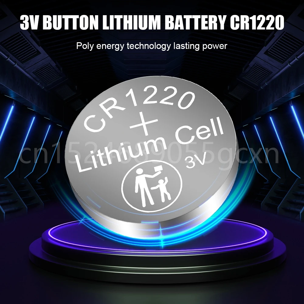 5PCS CR1220 3V Lithium Battery DL1220 CR 1220 BR1220 LM1220 ECR1220 for Car  Key Remote Calculator Scale Button Coin Cell