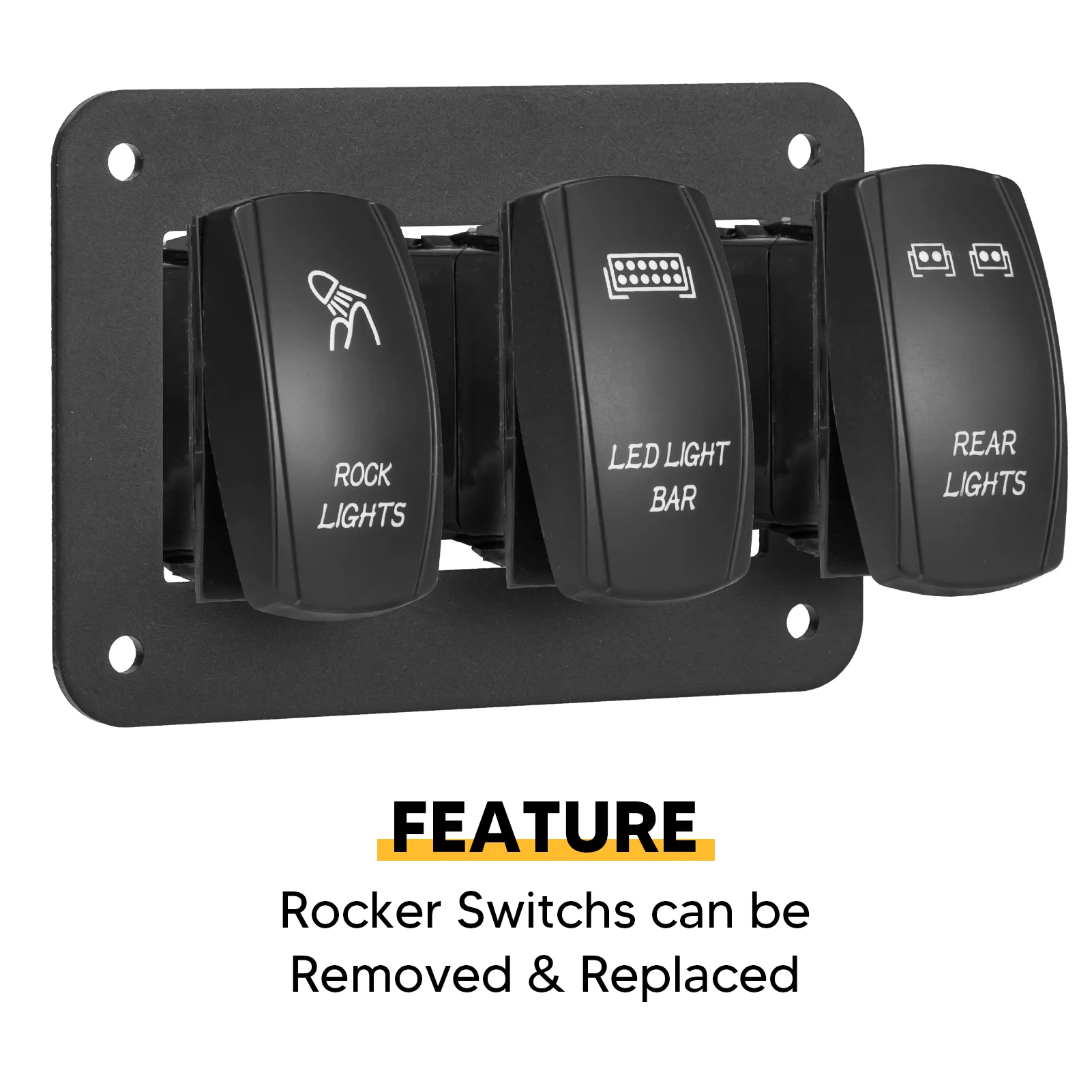 마린 캐러밴 RV 선박 트럭 보트에 대 한 12V 24V 3 갱 LED 해양 보트 방수 로커 스위치 패널 ON-OFF 더블 라이트 스위치