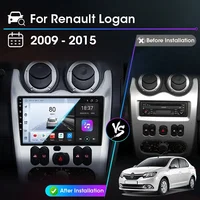 Srnubi autoradio pour Renault Logan 1 Sandero 2009-2015 pour Dacia Duster 2010-2017 lecteur vidéo multimédia Android auto stéréo FM 2