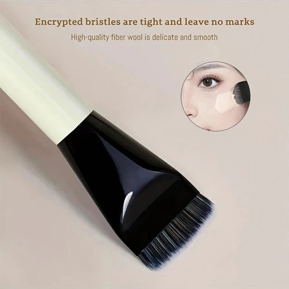 Portable Double Ended Beauty Brush Soft Bristled Foundation Brush Contour Powder and Concealer Brush Multifunctional Beauty Tool