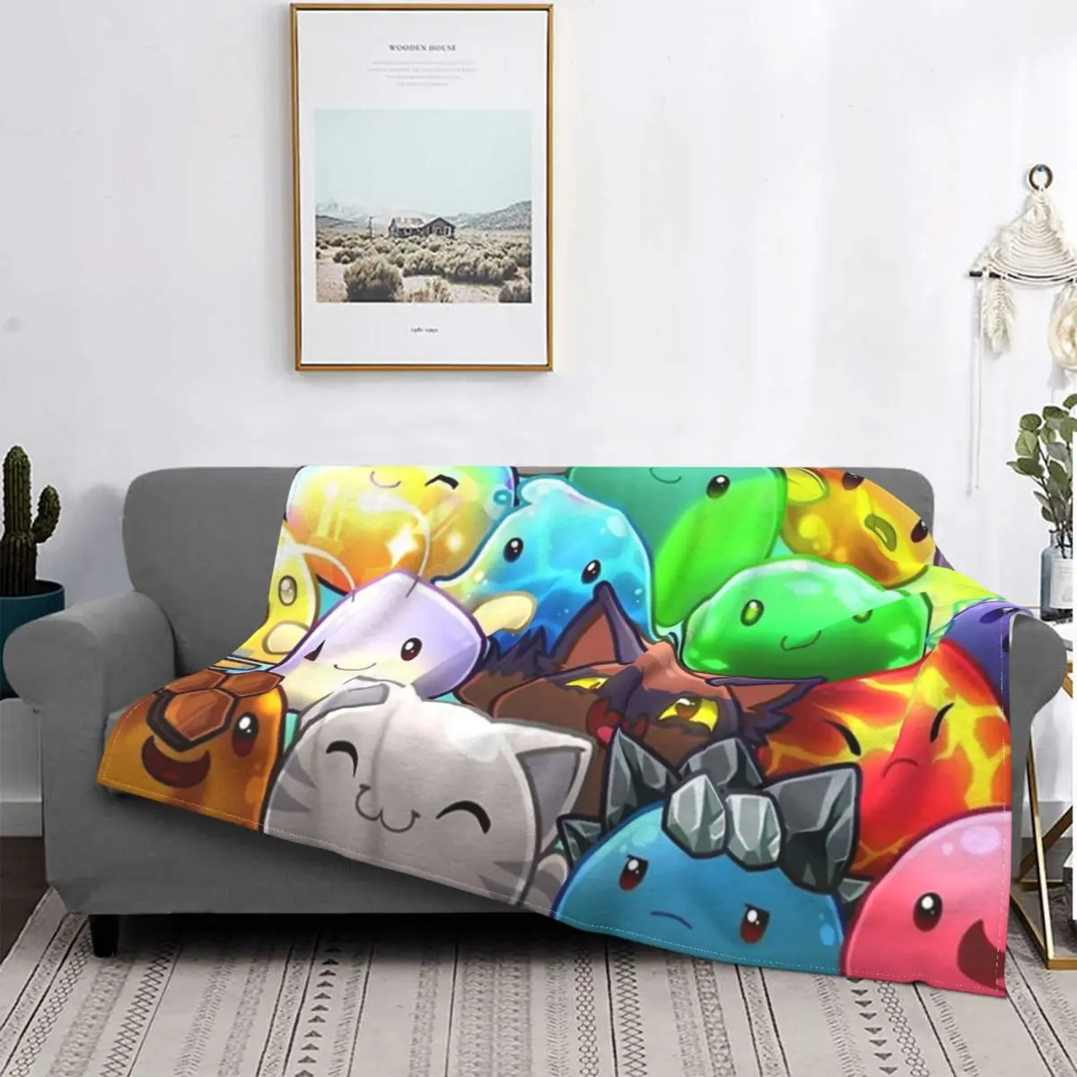 

Slime Rancher Throw Blanket Thermal Blanket For Bed Quilt Multifunctional Bedspread Portable Car Travel Cover Blankets