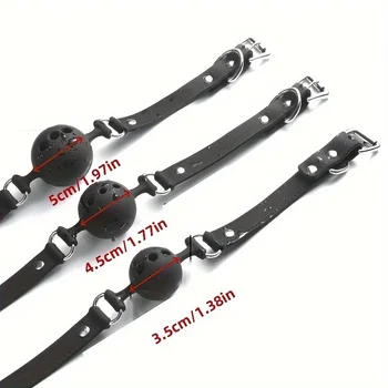 All Silicone Mouth Gag Breathable Ball Gag Adjustable Belt Mouth Sex Toys For Adult SM Games Sexyshop Erotic Accessories 4