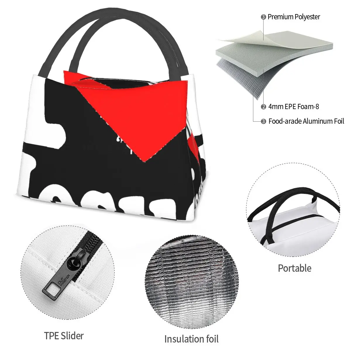 I Love Jesus Logo Portable insulation bag for Cooler Thermal Food Office Pinic Container