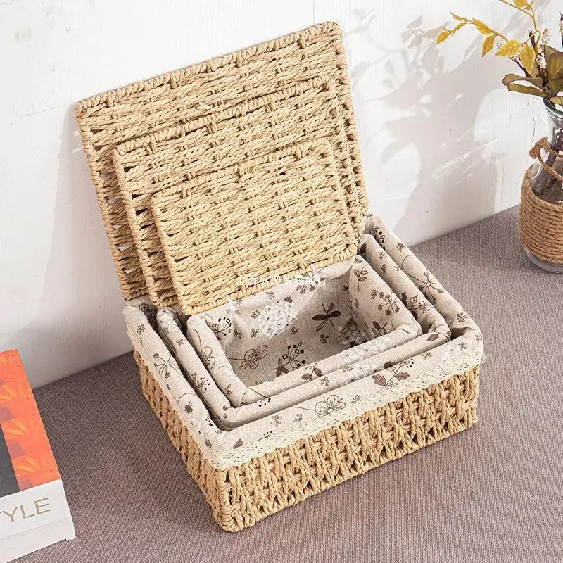 

HOOKI Official Desktop Storage Box Storage Basket Toy Snack Sundries Basket Key Mask Cosmetics Living Room Storage Basket Sto