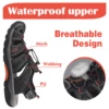 GRITION Men Outdoor Hiking Sandals Closed Toe Sport Water Sandal Waterproof Athletic Adjustable Sandals Comfortable 4