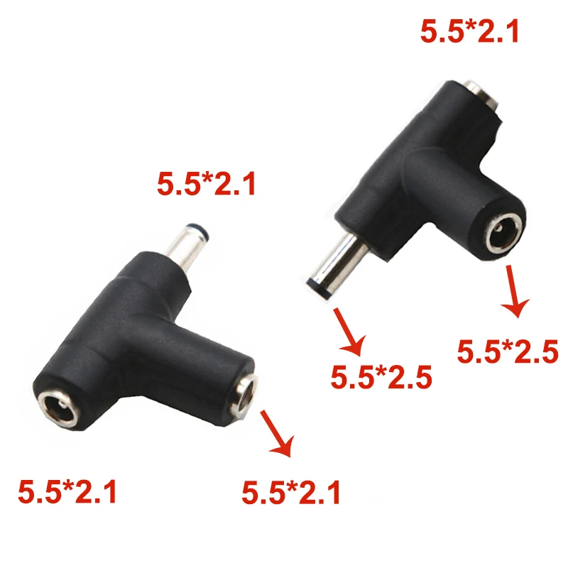 

1Pcs 5.5 x 2.1mm Female to 5.5 x 2.1mm Male Female DC Power Connector Adapter Laptop 5.5*2.5 Female to Male 5.5*2.5