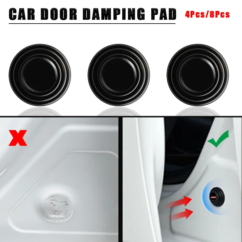4/8Pcs Car Door Damping Pad Protection Stickers for Volvo V50 Fh Truck S60 S40 Xc70 C30 Xc60 S80