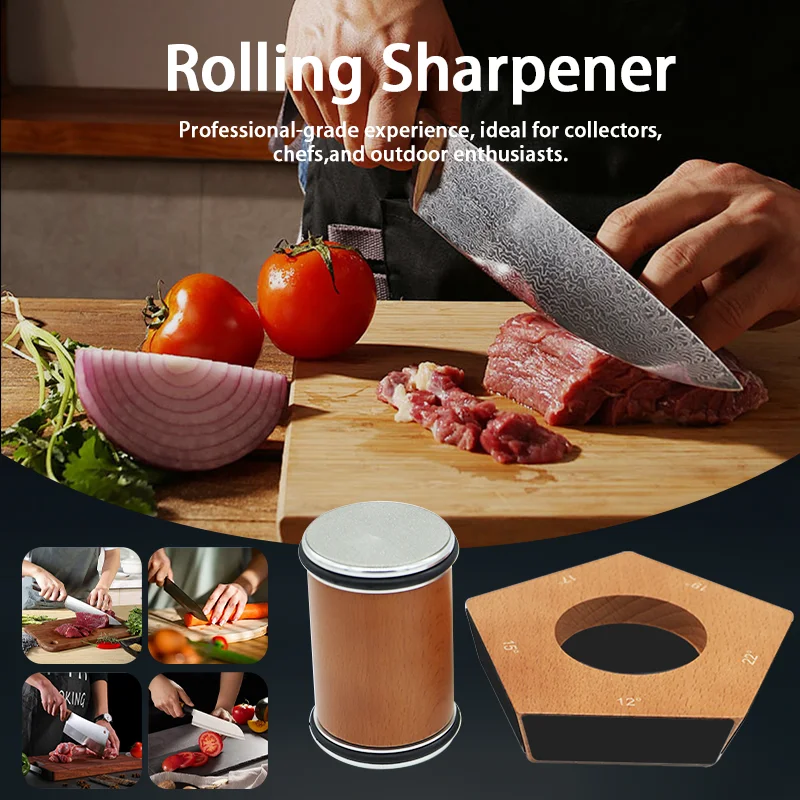 Rolling Knife Sharpener Kit Kitchen Knife Grinder Industry Diamonds Chef Set Exemption From Postage